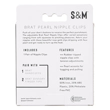 Load image into Gallery viewer, S&amp;M Brat Pearl Nipple Clips