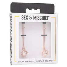 Load image into Gallery viewer, S&amp;M Brat Pearl Nipple Clips SS09845