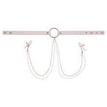 Load image into Gallery viewer, S&amp;M Peaches Ôn CreaMe Collar with Nipple Clamps