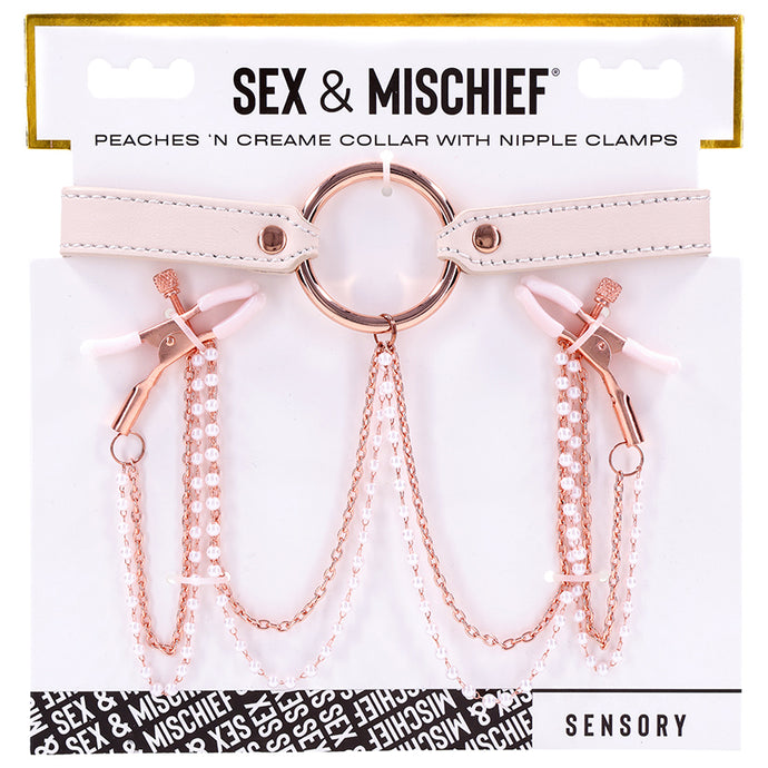 S&M Peaches Ôn CreaMe Collar with Nipp... SS09963