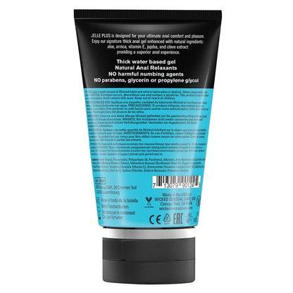 Wicked Aqua Jelle Plus Anal Lubricant with Relaxants 4oz