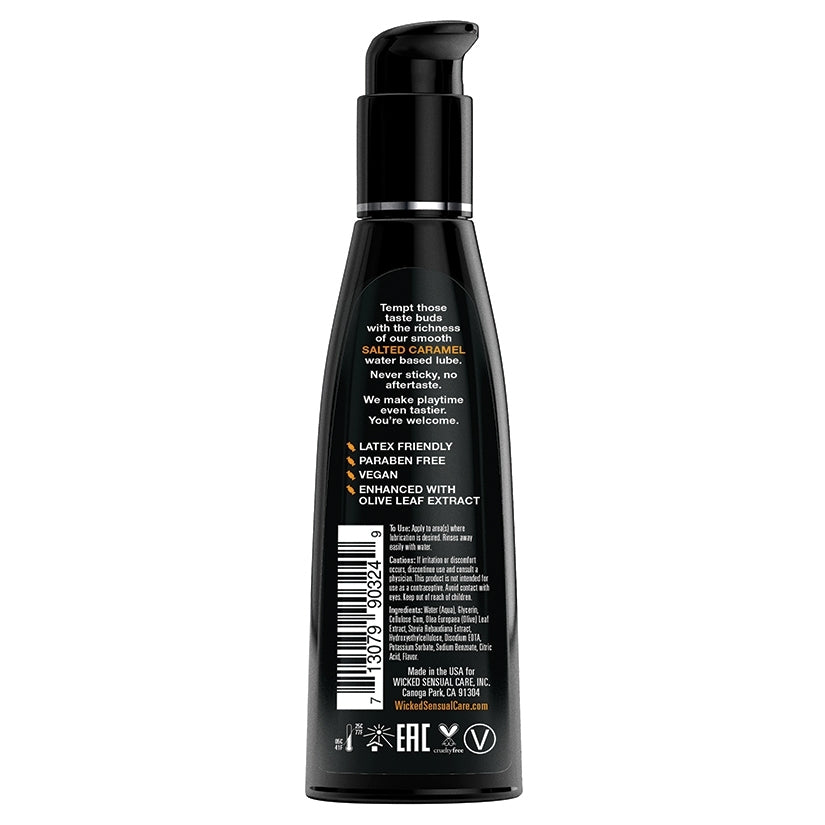 Wicked Aqua Flavored Lube-Salted Caramel 4oz