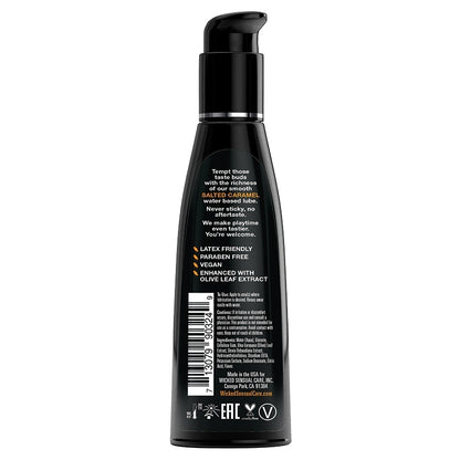 Wicked Aqua Flavored Lube-Salted Caramel 4oz