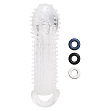 Load image into Gallery viewer, Size Up See Thru Textured Penis Extender with Ball Loop 1.5