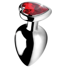 Load image into Gallery viewer, Booty Sparks Red Heart Gem Anal Plug-Large