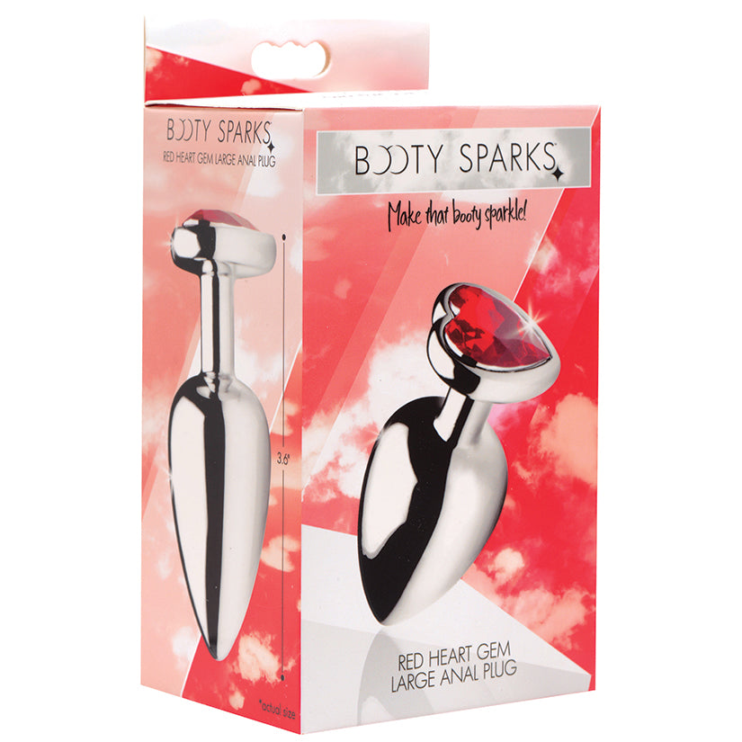 Booty Sparks Red Heart Gem Anal Plug-L... AF633-Large