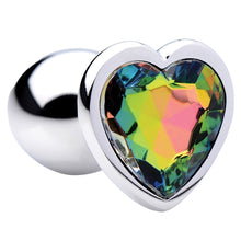 Load image into Gallery viewer, Booty Sparks Rainbow Prism Heart Anal Plug-Small