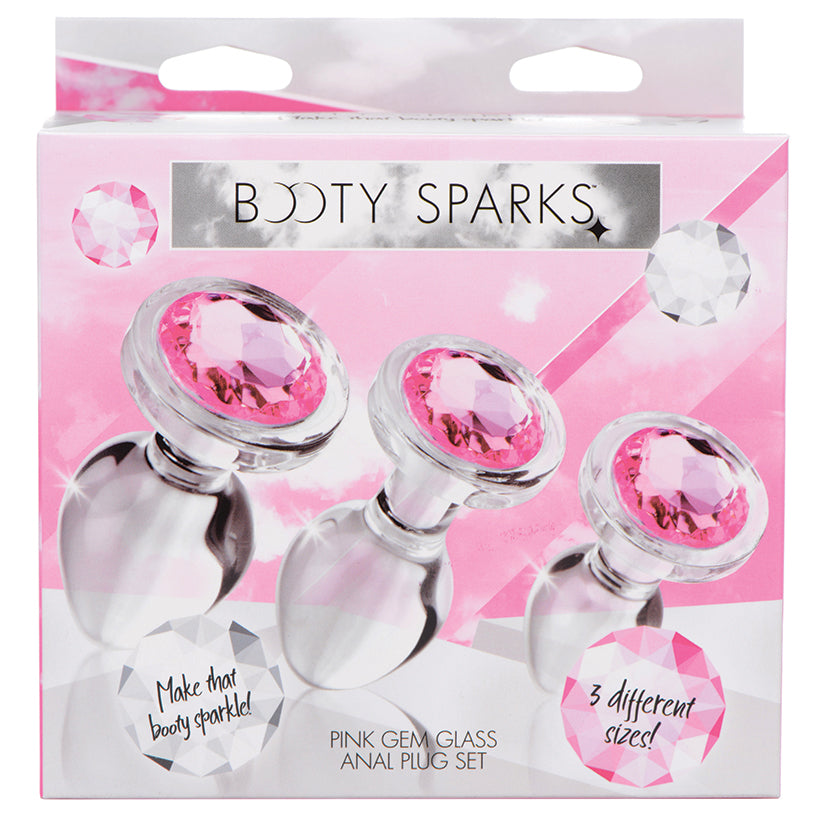 Booty Sparks Pink Gem Glass Anal Plug ... AG431