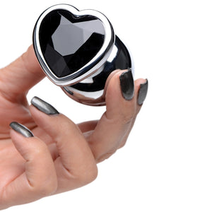 Booty Sparks Black Heart Gem Anal Plug-Large