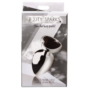 Booty Sparks Black Heart Gem Anal Plug... AG476-Large