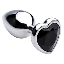 Load image into Gallery viewer, Booty Sparks Black Heart Gem Anal Plug-Small