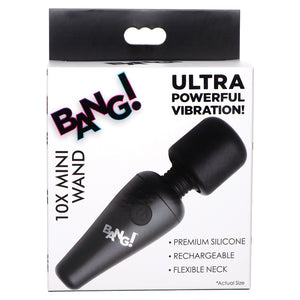 Bang! 10X Vibrating Mini Silicone Wand... AG786-Black