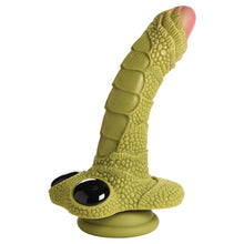 Load image into Gallery viewer, Creature Cocks Swamp Monster Green Scaly Silicone Dildo