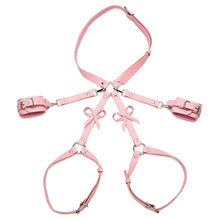 Load image into Gallery viewer, Strict Bondage Harness with Bows-Pink XL-2XL