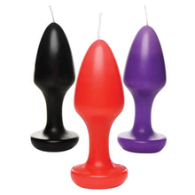 Load image into Gallery viewer, Master Series Kink Inferno Butt Plug Candles-Black, Purple, Red