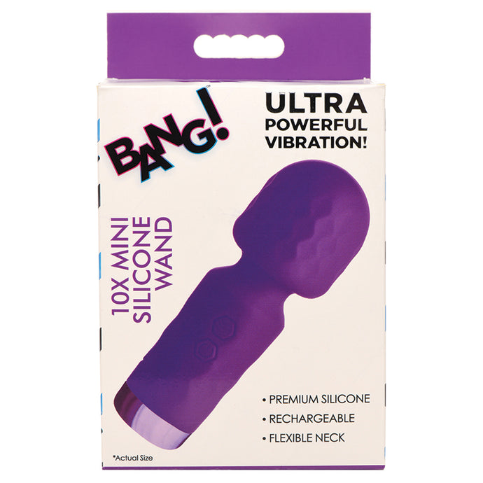 Bang 10X Mini Silicone Wand-Purple AH205-PURPLE