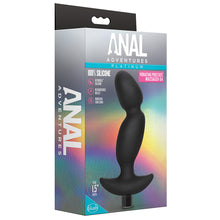 Load image into Gallery viewer, Anal Adventures Platinum Silicone Vibrating Prostate Massager 04  -Black BN11645