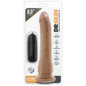 Dr. Skin Vibrating Cock-Mocha 8.5"
