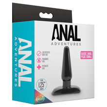 Load image into Gallery viewer, Anal Adventures Basic Anal Plug Small Black BN18615