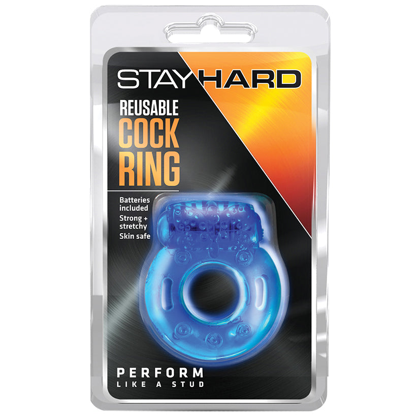Stay Hard Reusable Cockring-Blue BN30602