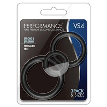 Load image into Gallery viewer, Performance VS4 Pure Premium Cockring Set-Black BN370815