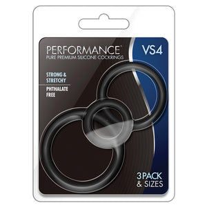 Performance VS4 Pure Premium Cockring Set-Black BN370815