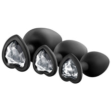 Load image into Gallery viewer, Luxe Bling Plugs Training Kit-Black With White Gems