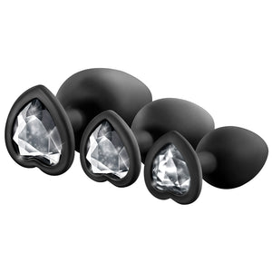 Luxe Bling Plugs Training Kit-Black With White Gems