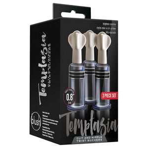 Temptasia Clit And Nipple Twist Suckers-Clear Set of 3 BN39991