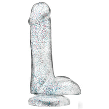 Load image into Gallery viewer, Naturally Yours Glitter Cock-Clear 6&quot;