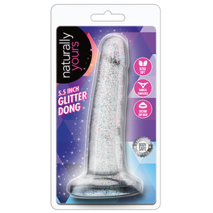 Naturally Yours Glitter Dong-Clear 5.5" BN54409