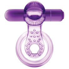 Load image into Gallery viewer, Play With Me Lick It Double Strap Cockring-Purple