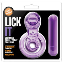 Load image into Gallery viewer, Play With Me Lick It Double Strap Cockring-Purple BN61911