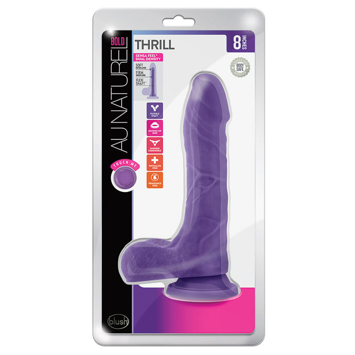 Au Natural Bold Thrill Dildo-Purple 8.5