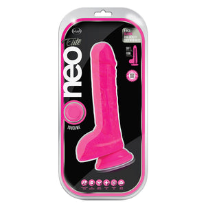 Neo Elite Silicone Dual Density Cock with Balls-Neon Pink 9" BN75800