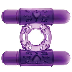 Play With Me Dual Vibrating Cockring-Purple