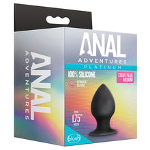 Load image into Gallery viewer, Anal Adventures Platinum Silicone Anal Stout Plug Medium Black BN81105