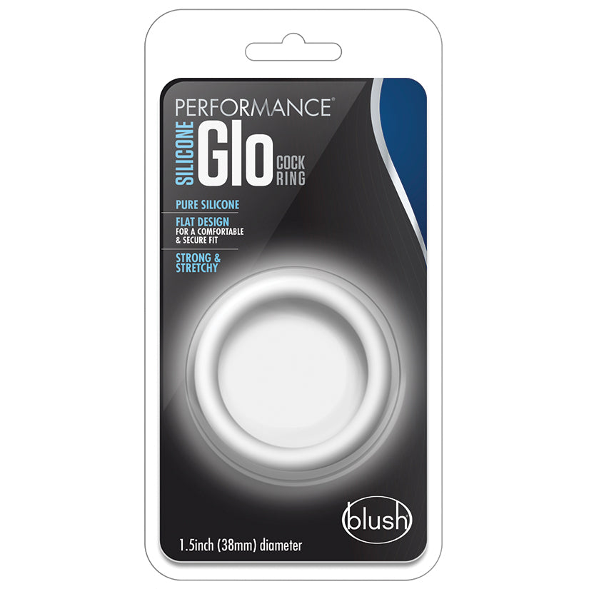 Performance Silicone Glo Cock Ring-White Glow BN91166