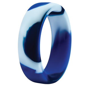 Performance Silicone Cock Ring-Blue Camoflauge