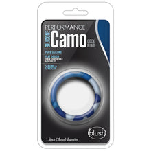 Load image into Gallery viewer, Performance Silicone Cock Ring-Blue Camoflauge BN91168