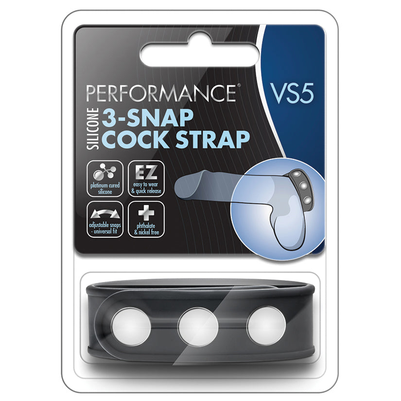Performance VS5 3-Snap Cock Strap-Black BN91705