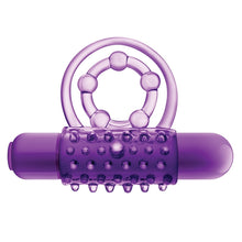 Load image into Gallery viewer, Play With Me Vibrating Double Strap Cockring-Purple