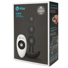 Load image into Gallery viewer, B-Vibe Triplet Anal Beads-Black BV005BLK