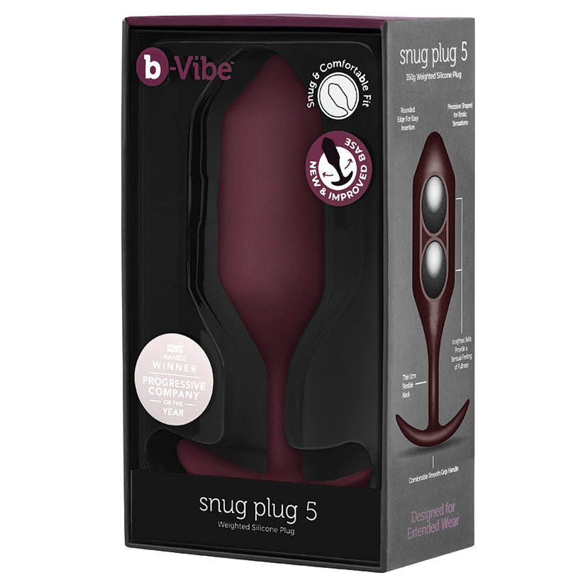 B-VIBE Snug Plug 5-Dark Red BV013DRD