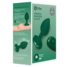 Load image into Gallery viewer, B-Vibe Vibrating Jewels-Emerald M/L BV031GRN