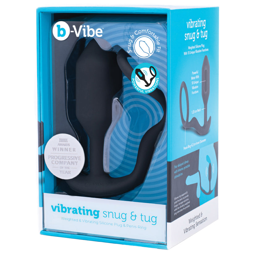 B-Vibe Vibrating Snug & Tug-Black Medium BV032BLK