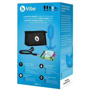 B-Vibe Vibrating Snug Plug-Blue L