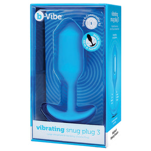 B-Vibe Vibrating Snug Plug-Blue L BV035BLU