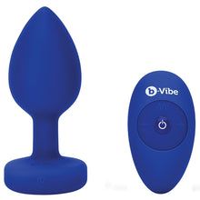 Load image into Gallery viewer, B-Vibe Vibrating Jewel Plug-Navy XL