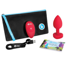 Load image into Gallery viewer, B-Vibe Vibrating Heart Shape Jewel Plu... BV-051 RED